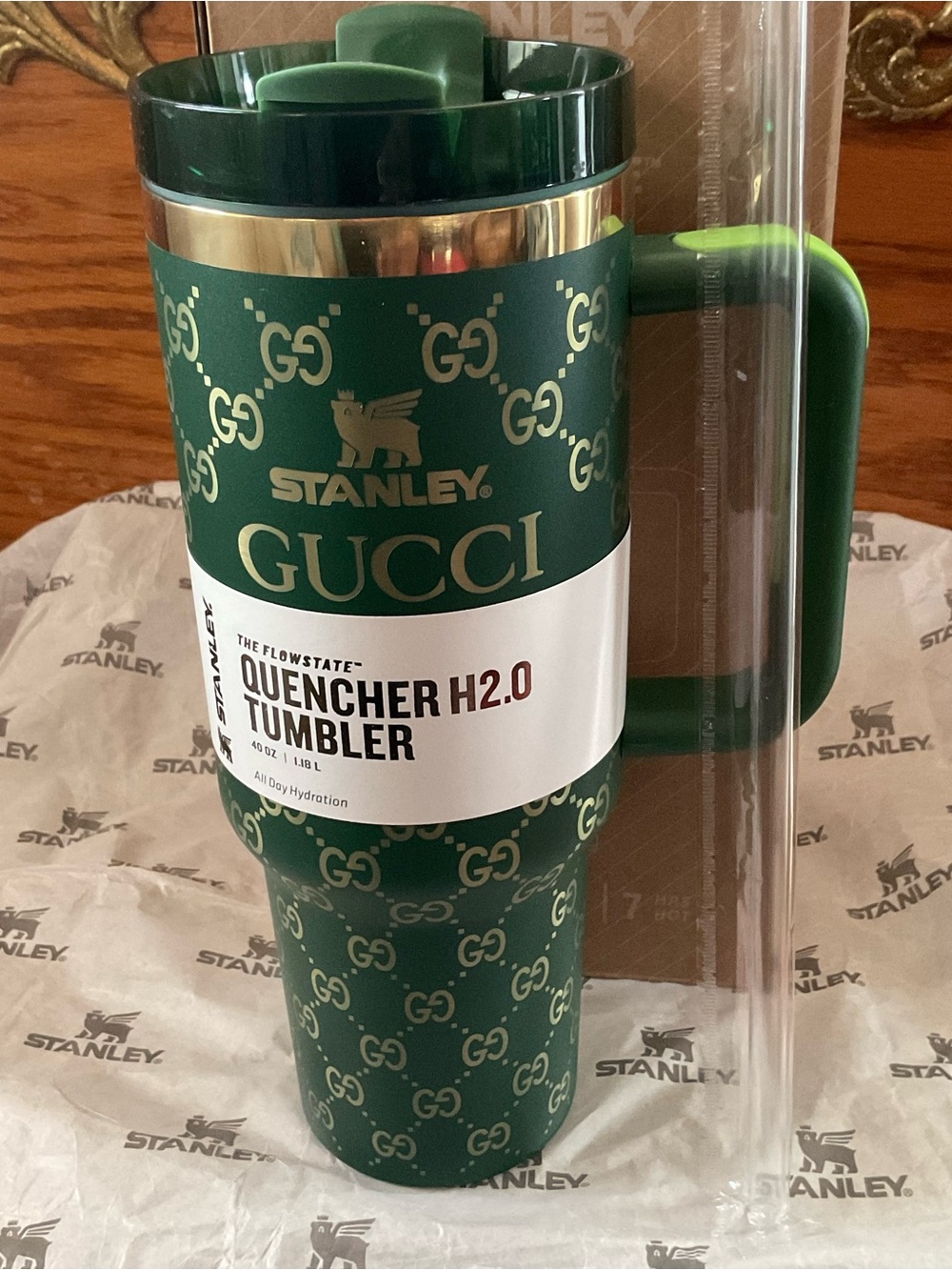 Stanley dark Green Quencher H2.0 Tumbler
